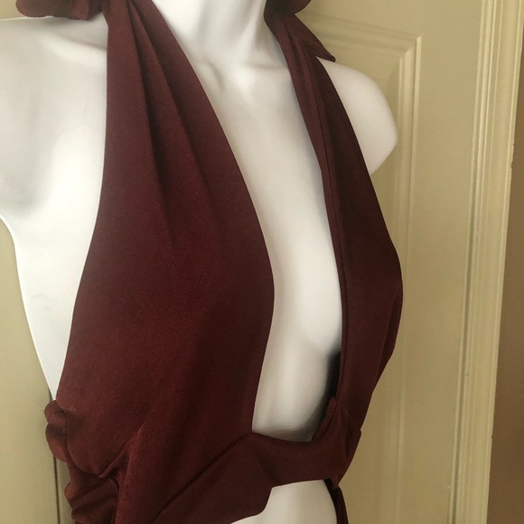 BOOHOO CUTOUT HALTER NECK DRESS SZ 10 - Picture 5 of 8